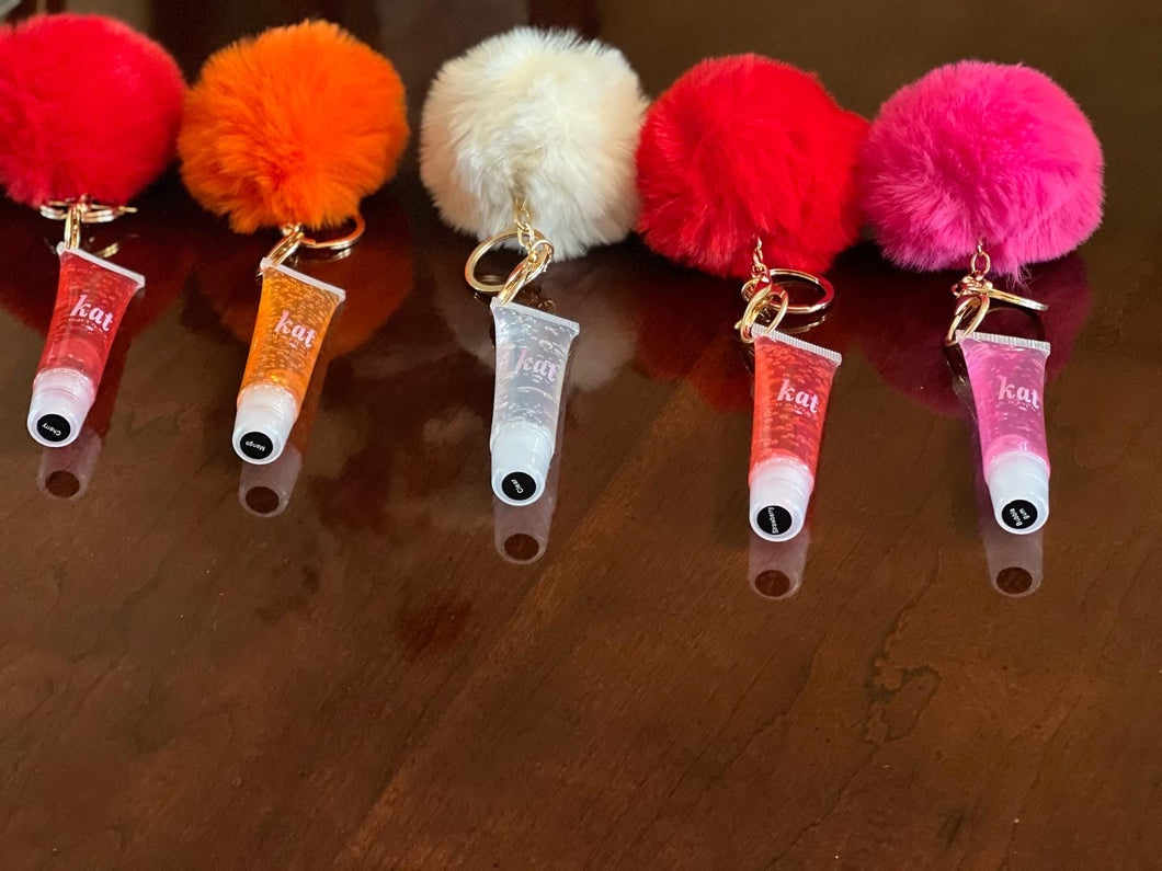 KatUnique kids Furry ball lipgloss